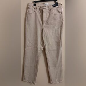 Abercrombie & Fitch Curve Love Ultra High Rise 90s Straight Jeans Size 12 NWT